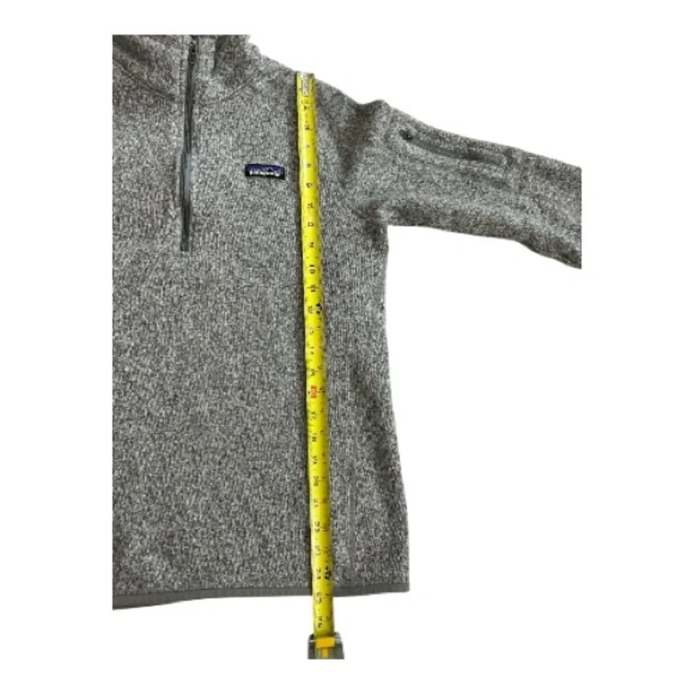 Patagonia Better Sweater Gray Fleece Quarter-Zip Pullover.Size L - Picture 4 of 6